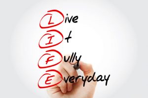 LIFE - Live It Fully Everyday, acronym business concept